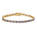 Tansanit 19cm Armband - 6,78 ct.