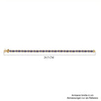 Tansanit Armband ca. 19 cm 925 Silber vergoldet ca. 6.78 ct