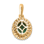 AAA Kagem Zambian Emerald, weißer Diamant Anhänger 585 Gold ca. 1.45 ct