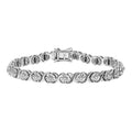 Weißer Diamant Armband, ca. 19 cm, 925 Silber platiniert ca. 0.25 ct