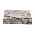 Ringkoffer mit 8 Kettenhaken und Taschen, Marmoriert, 29x19x6 cm, Grau
