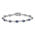 Tansanit 18cm Armband - 3,13 ct.