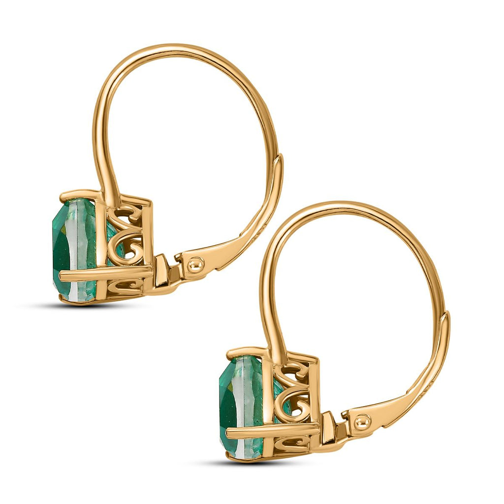 Smaragd-Quarz-Triplette Ohrringe, 925 Silber vergoldet, ca. 4.12 ct