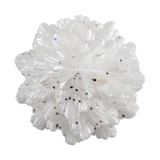 Weiße LED Kerze 13.5 x15cm mit warmes Licht