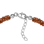 Hessonit Granat Armband ca. 19 cm 925 Silber ca. 24.25 ct