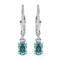 Minz Apatit Ohrringe, 925 Silber platiniert ca. 1.01 ct