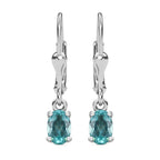 Minz Apatit Ohrringe, 925 Silber platiniert ca. 1.01 ct
