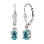 Minz Apatit Ohrringe, 925 Silber platiniert ca. 1.01 ct