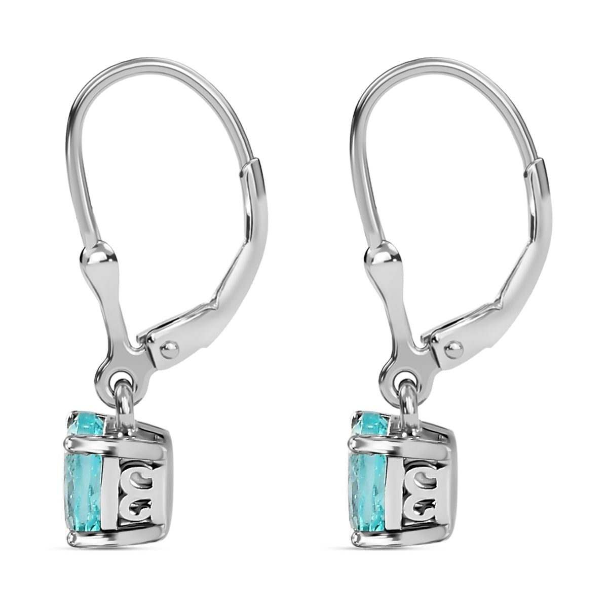 Minz Apatit Ohrringe, 925 Silber platiniert ca. 1.01 ct