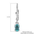 Minz Apatit Ohrringe, 925 Silber platiniert ca. 1.01 ct