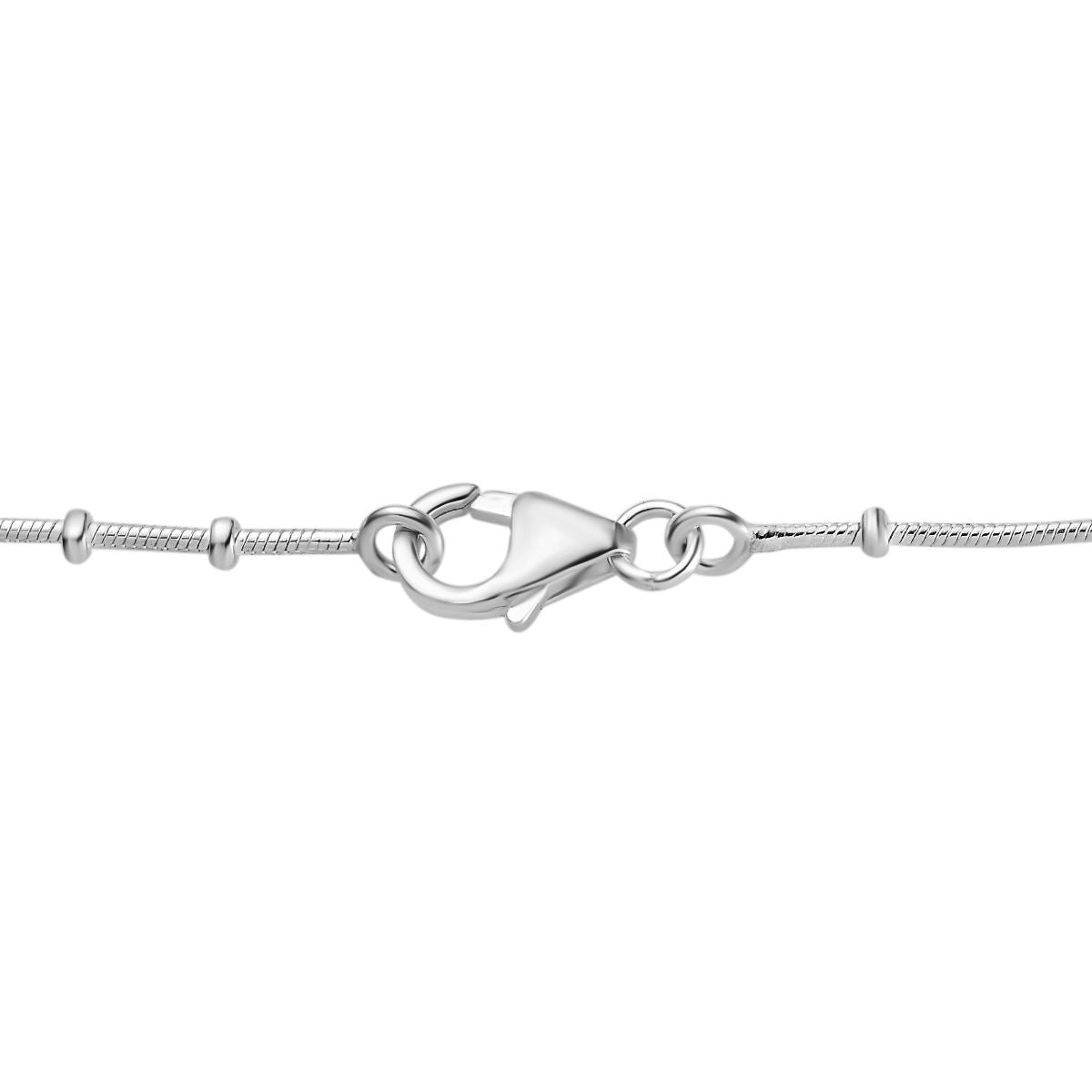 Ovale Tropfen Halskette, 925 Silber, ca. 45 cm, ca. 7,30g