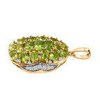 Natürlicher Peridot Anhänger, 925 Silber vergoldet ca. 6.97 ct