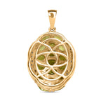 Natürlicher Peridot Anhänger, 925 Silber vergoldet ca. 6.97 ct
