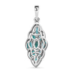 Minz, Apatit Anhänger, 925 Silber platiniert ca. 1.58 ct