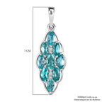 Minz, Apatit Anhänger, 925 Silber platiniert ca. 1.58 ct