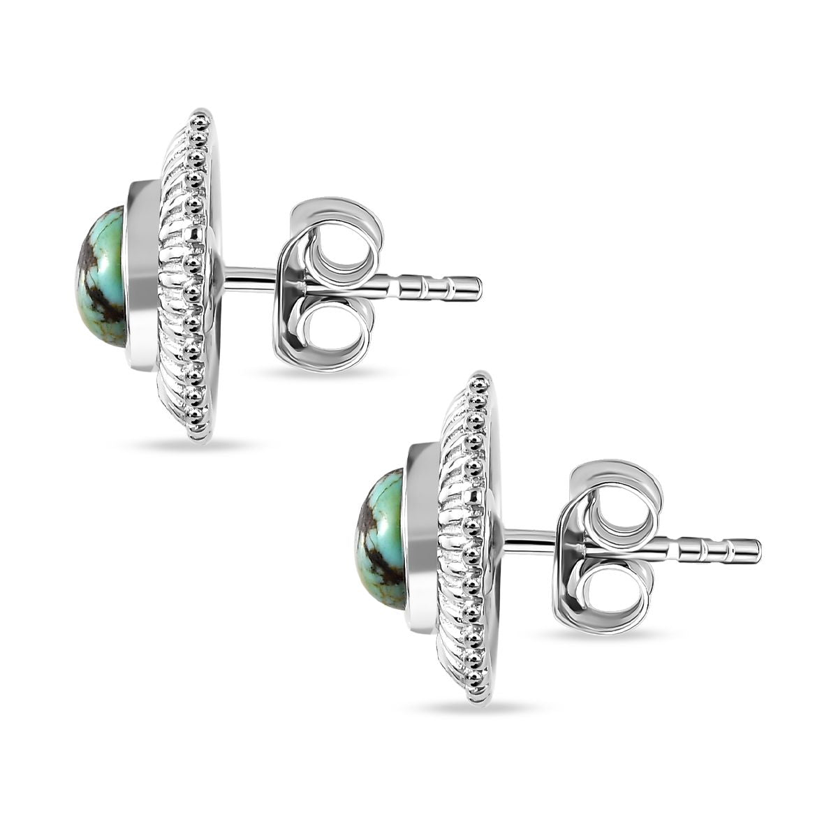 Sierra Nevada Türkis Ohrringe, 925 Silber platiniert ca. 1.20 ct