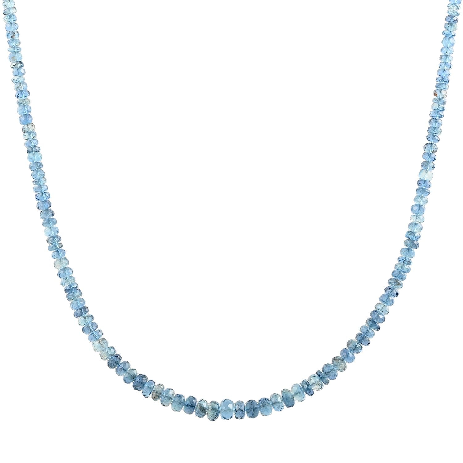 Rhapsody AAAA Santamaria Aquamarin Halskette ca. 45 cm 950 Platin ca. 60,00 ct.