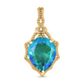 Paraiba Pfau Triplett Quarz Anhänger - 5,04 ct.