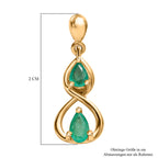 Kagem Sambischer Smaragd Ohrringe, 925 Silber vergoldet ca. 0.69 ct