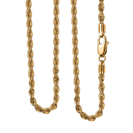 Kordelkette, 916 Gelbgold  ca. 50 cm ca. 4,53g