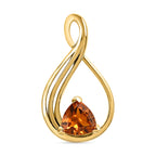 AA Madeira Citrin Anhänger, 925 Silber vergoldet ca. 0.67 ct