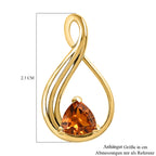 AA Madeira Citrin Anhänger, 925 Silber vergoldet ca. 0.67 ct