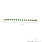 Smaragd-Triplette-Quarz Armband ca. 19 cm 925 Silber vergoldet ca. 24.86 ct