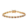 Natürliches, mehrfarbiges Turmalin-Armband, 19cm - 3,70 ct.