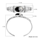 Weißer Büffel Armreif ca. 19 cm 925 Silber ca. 12.83 ct