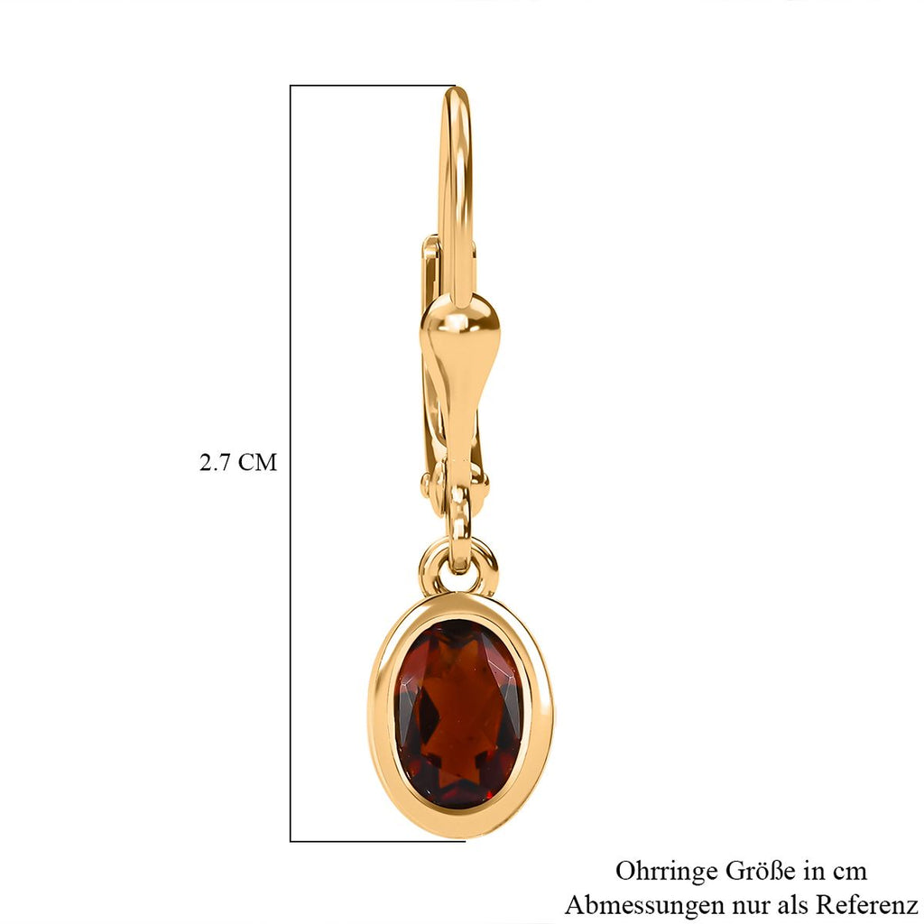 AA Madeira Citrin Ohrringe 925 Silber vergoldet ca. 1.45 ct