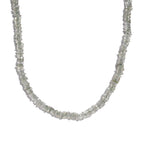 Grüner Amethyst Halskette, ca. 50 cm, 925 Silber, ca. 137.00 ct