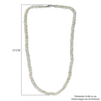 Grüner Amethyst Halskette, ca. 50 cm, 925 Silber, ca. 137.00 ct