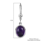 Afrikanischer Amethyst Ohrringe, 925 Silber platiniert ca. 4.00 ct