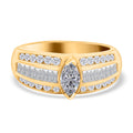 New York Kollektion - Natürlicher hell Gelb SI und Weißer Diamant I1 G-H, Ring, 585 Gelbgold (Größe 17.00) ca. 1.50 ct