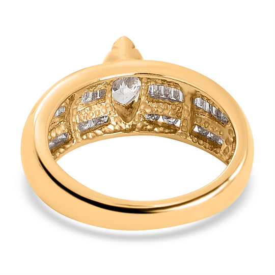New York Kollektion - Natürlicher hell Gelb SI und Weißer Diamant I1 G-H, Ring, 585 Gelbgold (Größe 17.00) ca. 1.50 ct