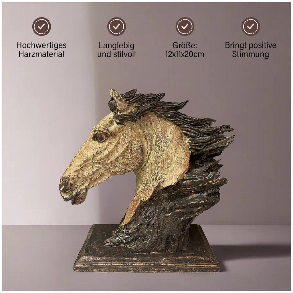 Harz Home Dekor, 15.5x13x25.5cm, Pferd