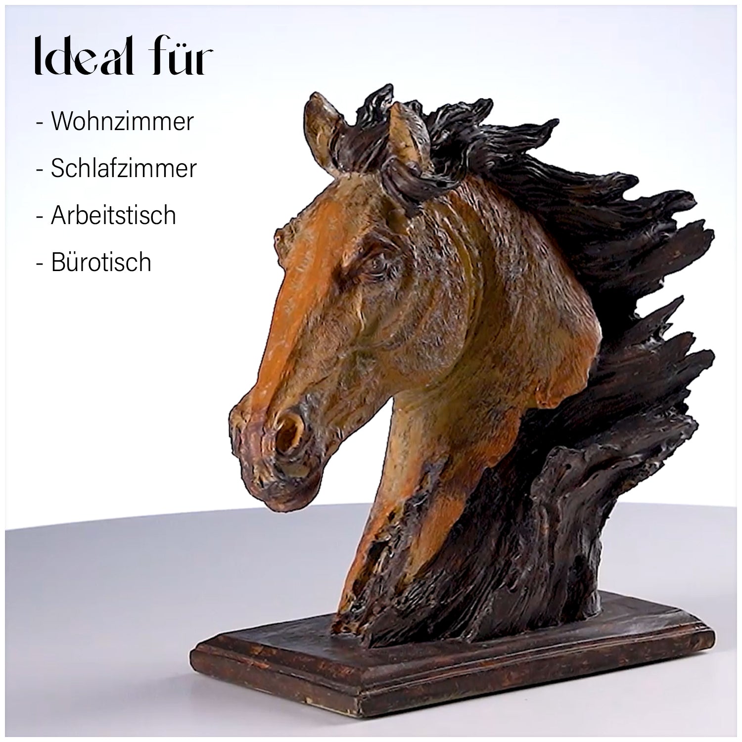 Harz Home Dekor, 15.5x13x25.5cm, Pferd