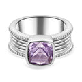 Rosa Amethyst Ring, Edelstahl (Größe 16.00) ca. 2.08 ct