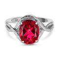 Magenta Rosa Quarz Triplette Ring, 925 Silber platiniert (Größe 16.00) ca. 4.01 ct