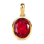 Magenta Rosa Quarz Triplette Anhänger, 925 Silber vergoldet ca. 5.25 ct