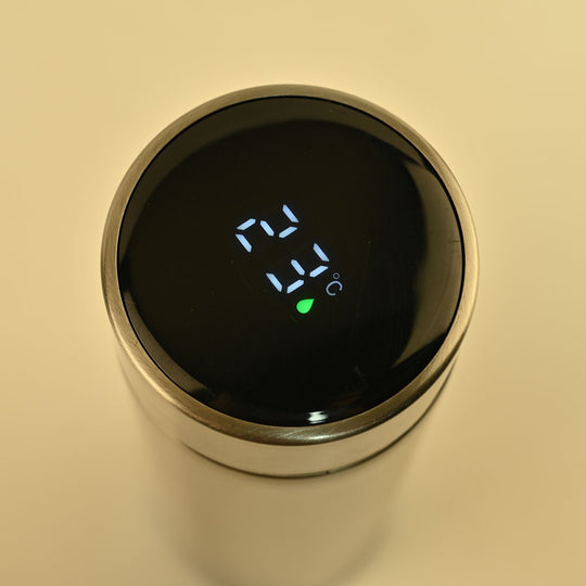 Smart LED Temperatur-Vakuumbecher aus Edelstahl, 6.5x22.5cm, Gold