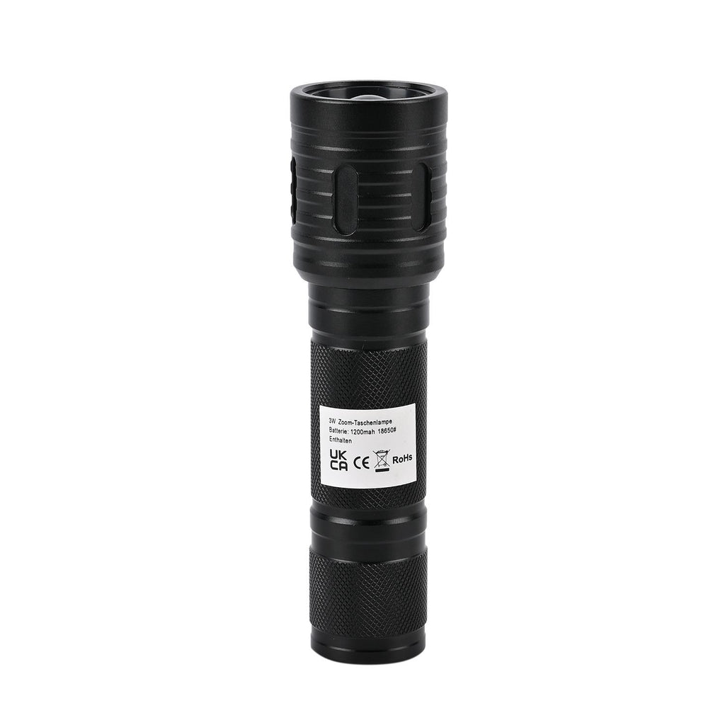 Vielseitige Multifunktions-LED-Taschenlampe mit COB-Seitenlicht, Zoom, Wasserdicht, 1200mAh Akku, Typ-C USB