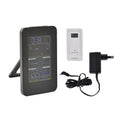 TechVision kabellose digitale Wetterstation, Innen-Außentemperatur, 18.5x12x2.5cm, Schwarz/Weiß