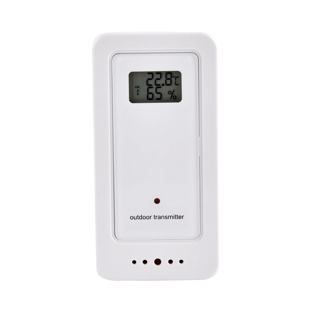 TechVision kabellose digitale Wetterstation, Innen-Außentemperatur, 18.5x12x2.5cm, Schwarz/Weiß