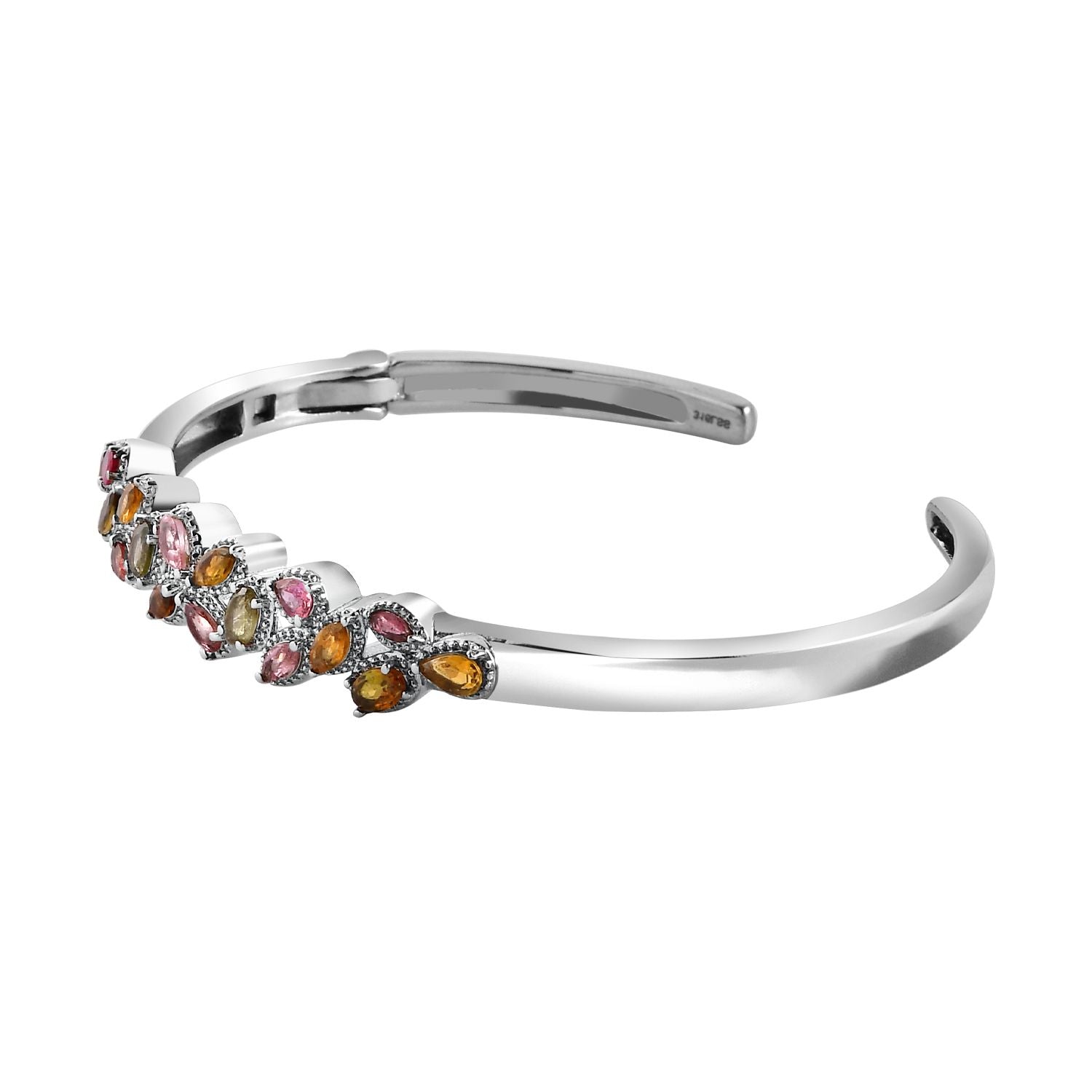 Natürlicher Mehrfarbiger Turmalin-Armreif, ca. 19 cm, ca. 2.84 ct