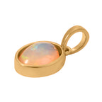 AA Natürlicher, äthiopischer Welo Opal Anhänger, 925 Silber vergoldet, ca. 1.21 ct
