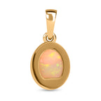 AA Natürlicher, äthiopischer Welo Opal Anhänger, 925 Silber vergoldet, ca. 1.21 ct