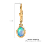 AA Natürlicher, äthiopischer Welo Opal Ohrringe, 925 Silber vergoldet ca. 1.03 ct