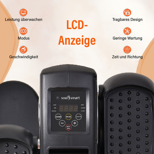 SOULSMART - Elektrischer Treppenstepper Heimtrainingsgerät mit 2 Trainingsmodi, Größe: 44.5 x 39 x 24.7cm, rot