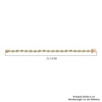 Kambodschanischer blauer Zirkon Armband, ca. 20 cm, 925 Silber vergoldet, ca. 14.74 ct